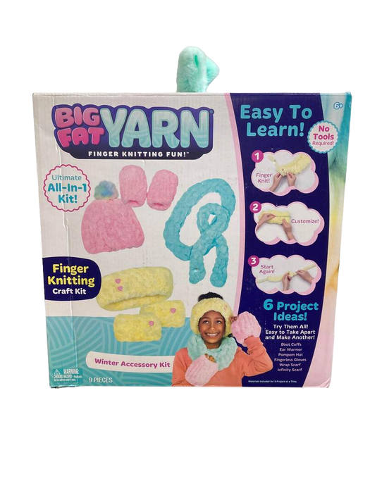 used Big Fat Yarn Finger Knitting Craft Kit