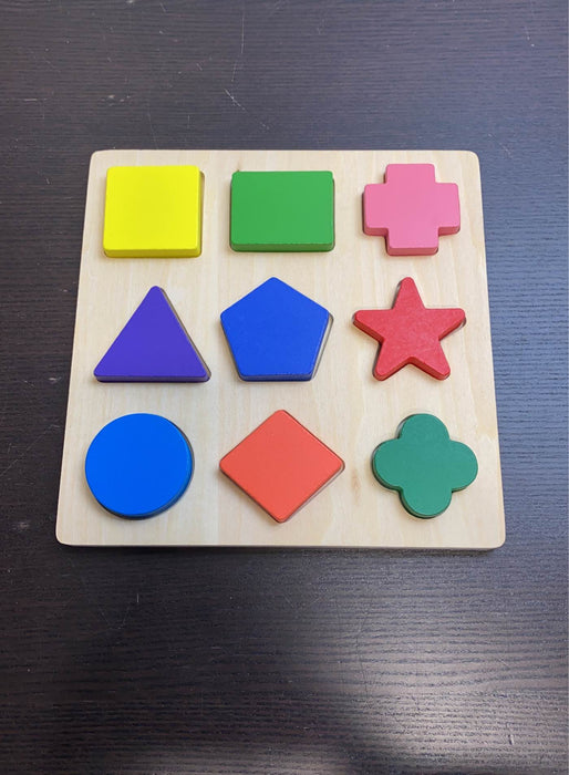 used GUBBRR&MUMU Wooden Colorful Shapes Puzzle