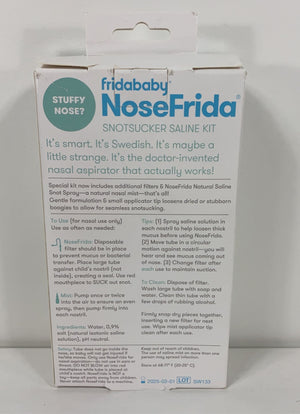 Frida Baby Nasal Aspirator NoseFrida the Snotsucker with 24 Extra Hygiene  Filters