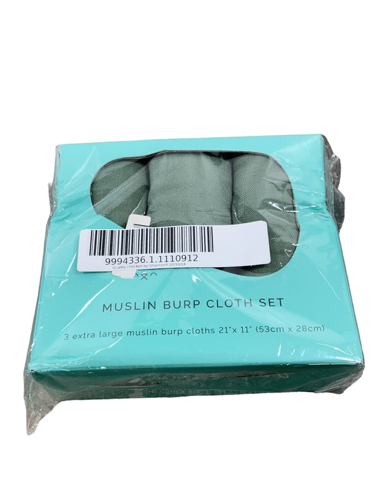 Shop Natemia Muslin Burp Cloths Set 3-Pack, Lily Pad at GoodBuy Gear