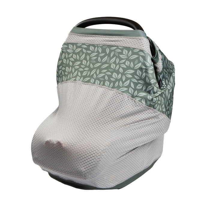 used Boppy 4 & More Multi-Use Cover, Green Leaves