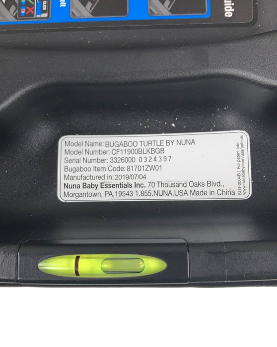 used Bugaboo Turtle By Nuna Car Seat, 2019