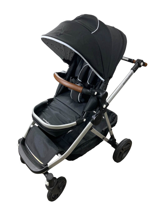 used Mockingbird Single to Double Stroller, Silver with Penny Leather, Black , Watercolor Drops, 2022