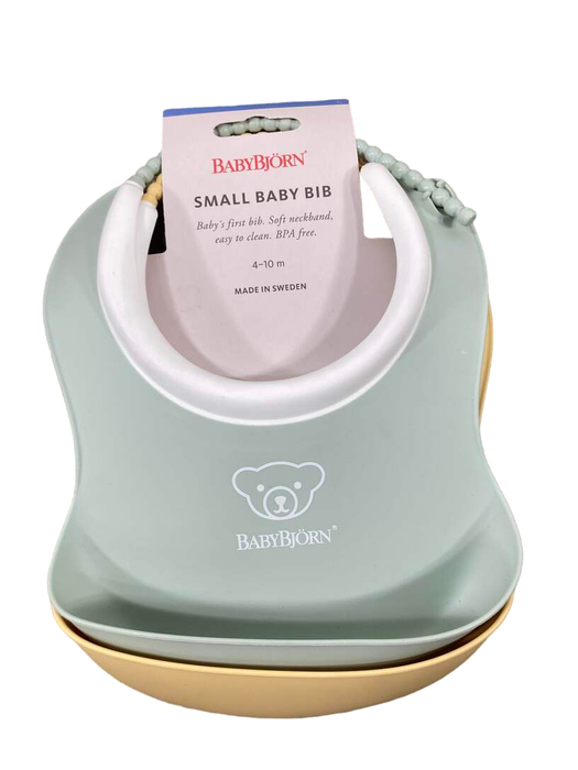 Shop BabyBjorn Feeding Bib Set 2 Pack, Powder Yellow/Powder Green at GoodBuy Gear