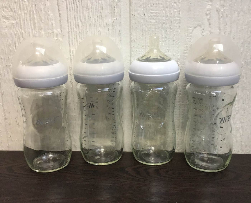 secondhand Philips Avent Natural Baby Bottles, 9oz, 4-Pack, Clear