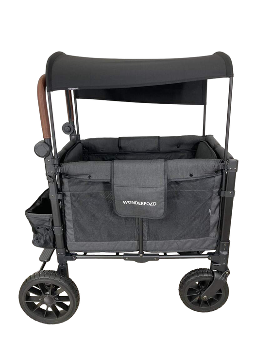 secondhand Wonderfold W2 Luxe Multifunctional Double Stroller Wagon, Volcanic Black, 2023