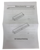 secondhand Pottery Barn Kids Gold Polished Shelf, 2’