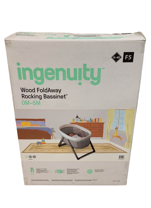 Shop Ingenuity Foldaway Rocking Wood Bassinet, Wallace at GoodBuy Gear