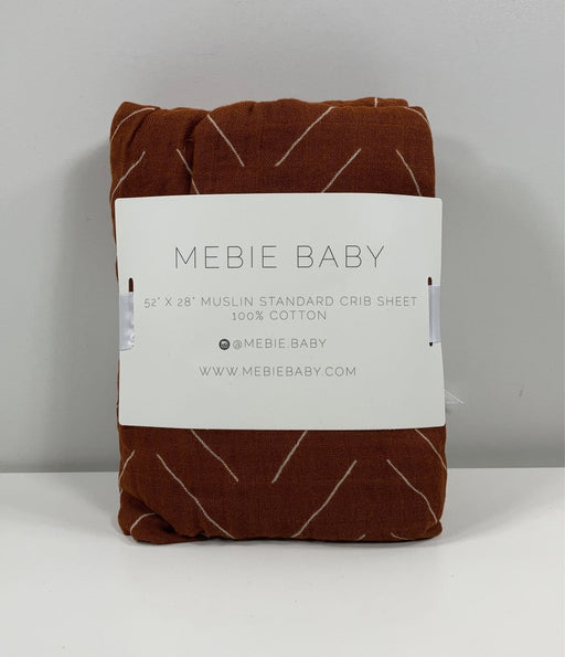 used Mebie Baby Standard Crib Sheet, Rust Mud Cloth