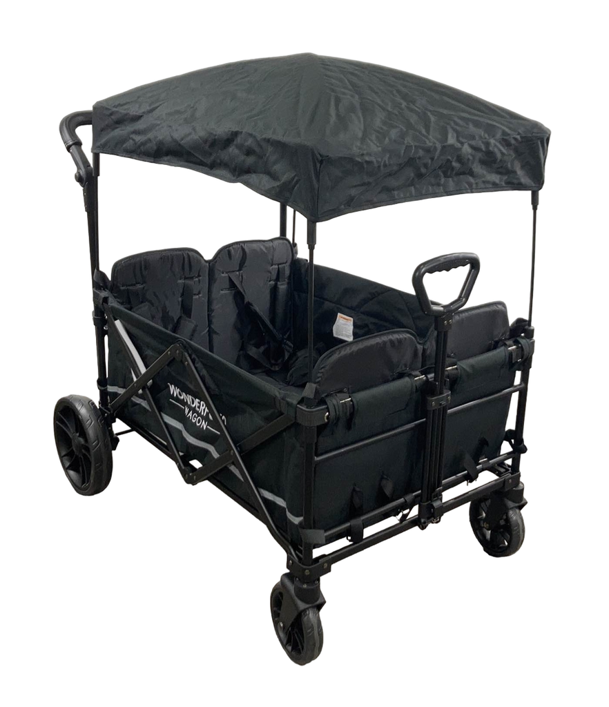 Wonderfold X4M Push & Pull Quad Stroller, 2022, Stealth Black