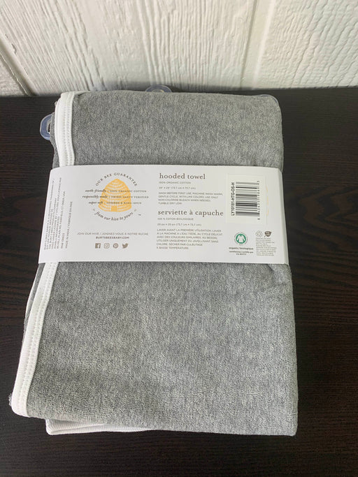 secondhand Burt’s Bees Baby Hooded Towel, Heather Grey