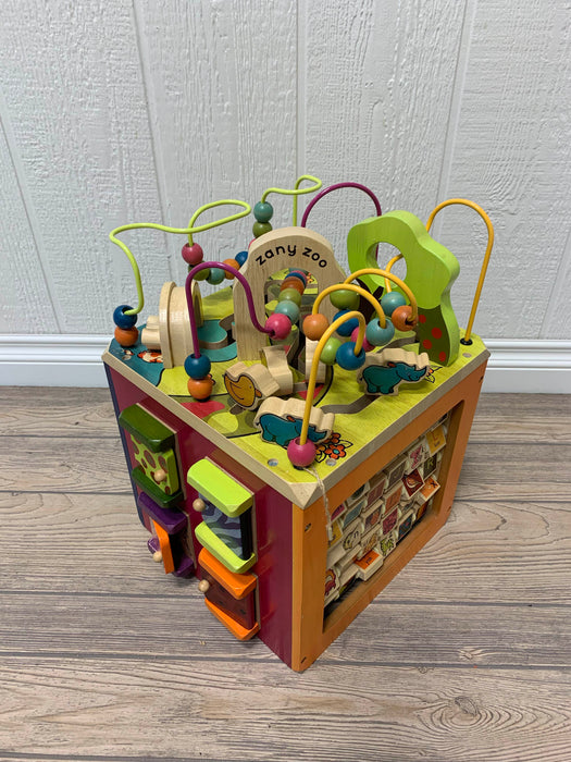 secondhand B. Toys Zany Zoo Wooden Activity Cube