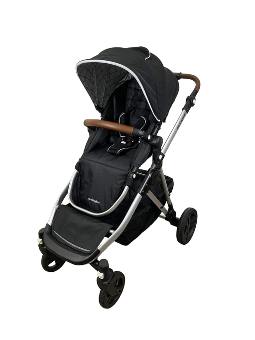 secondhand Mockingbird Single to Double Stroller, 2023, Silver with Penny Leather, Windowpane, Black