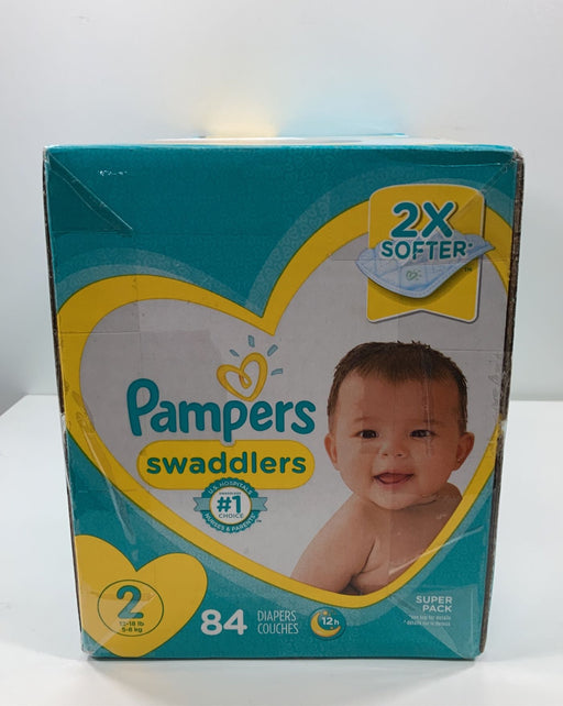 used Pampers Swaddlers Diapers, Size 2