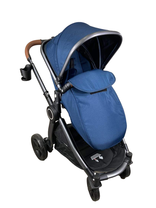 secondhand Mompush Ultimate 2 Baby Stroller, Navy with Grey Frame, 2022