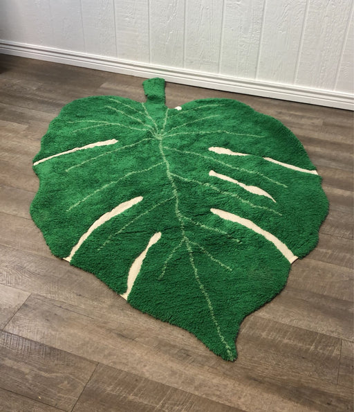 used Lorena Canals Washable Rug, Monster Leaf ( 4’ X 5’11”)