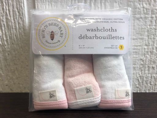 used Burt's Bees Baby WashCloths 3 Pack, In Blossom