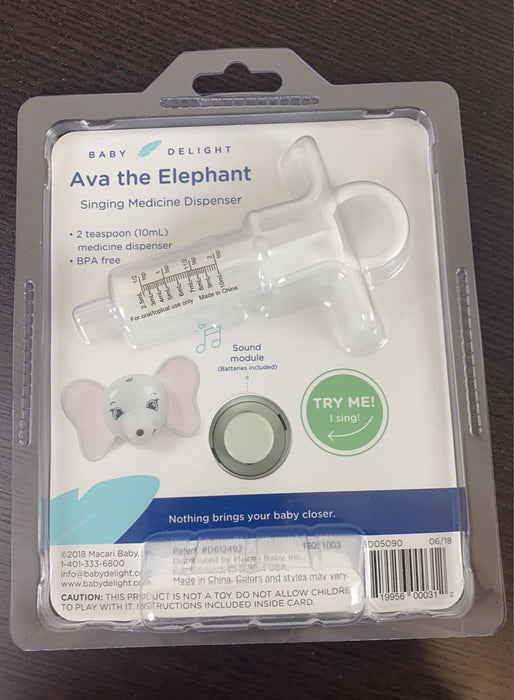 secondhand Baby Delight Ava The Elephant Singing Medicine Dispenser