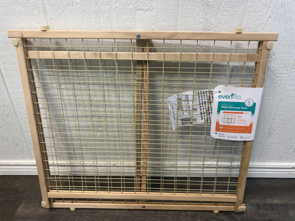 Evenflo Position And Lock Wide Pressure Mount Wood Gate