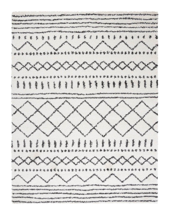 Shop Safavieh Arizona Shag Area Rug 5’ x 7’, Ivory/Black at GoodBuy Gear