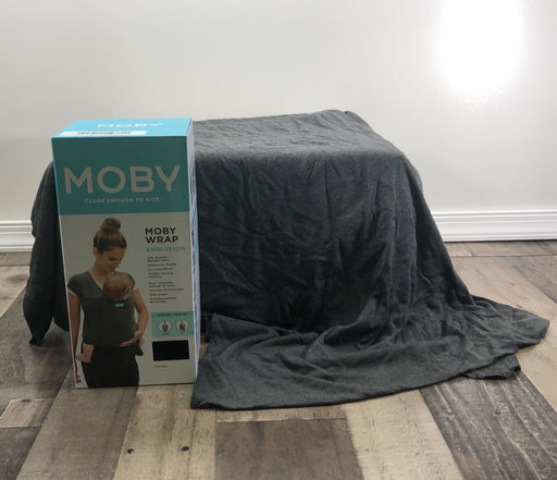 secondhand Moby Wrap Evolution Baby Carrier, Charcoal