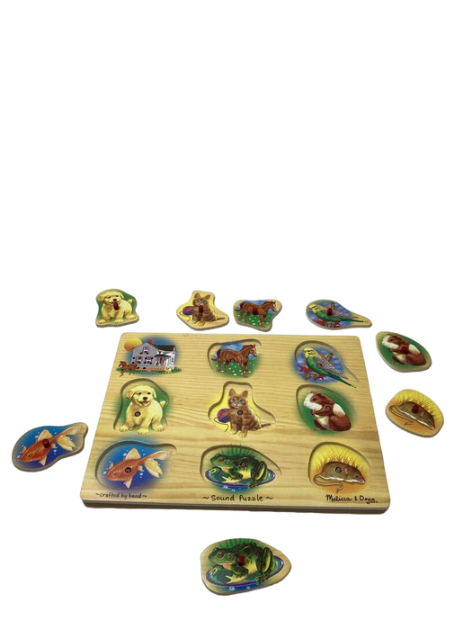 secondhand Melissa & Doug Sound Puzzle, Farm