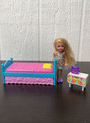 used Barbie Chelsea Dolls, Bedroom Play Set