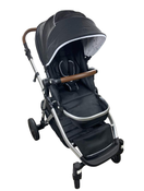 used Mockingbird Single to Double Stroller, 2022, Silver with Penny Leather, Watercolor Drops, Black