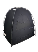 secondhand SlumberPod 3.0 Sleep Canopy with Fan, Black with Gray Accents