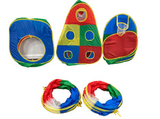 used Hide N Side 5 Piece Ball Pit Tent With Tunnels