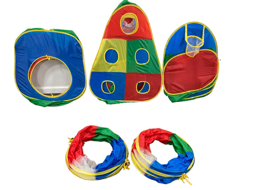 used Hide N Side 5 Piece Ball Pit Tent With Tunnels