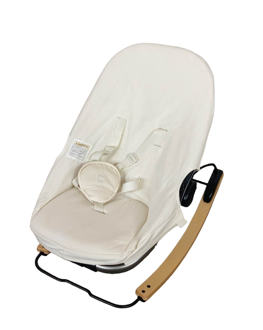 used Bloom Coco Go 3-in-1 Bouncer, Cappuccino Wood, Coconut White Organic