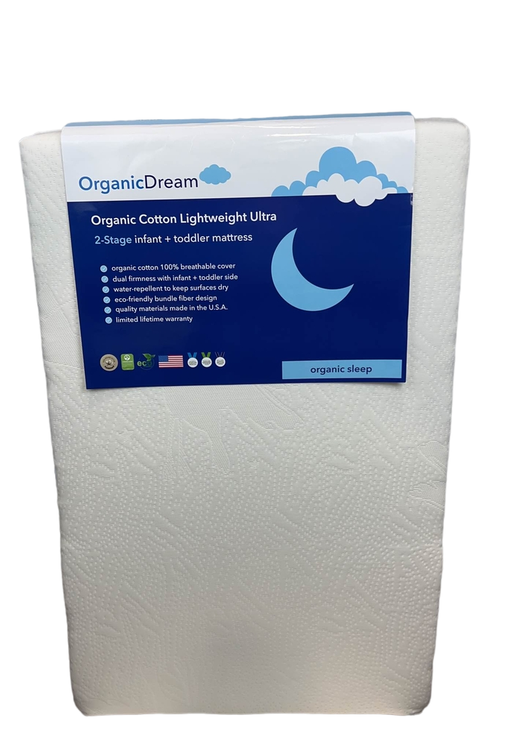 used Organic Dream Organic Cotton 2-Stage Lightweight Ultra Crib Mattress