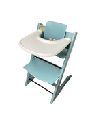 used Stokke Tripp Trapp High Chair with Baby Set and Tray, Soft Mint, White