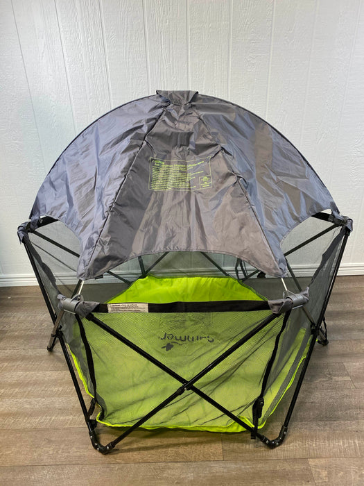 secondhand Summer Infant Pop 'N Play Portable Playard With Canopy