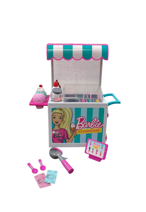 used Mattel Barbie Ice Cream Cart Set