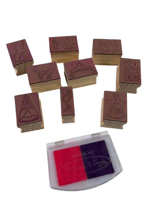 secondhand Melissa & Doug Wooden Stamp Set