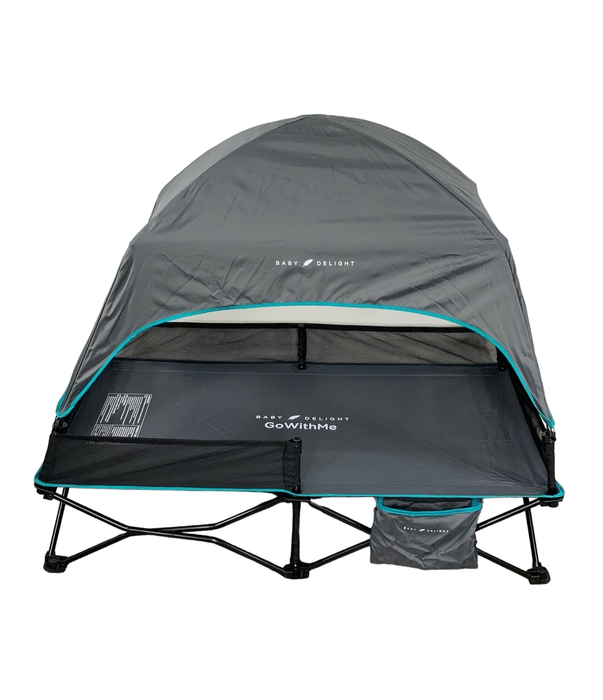 Shop Baby Delight Go With Me Bungalow Deluxe Portable Travel Cot, Teal/Grey at GoodBuy Gear