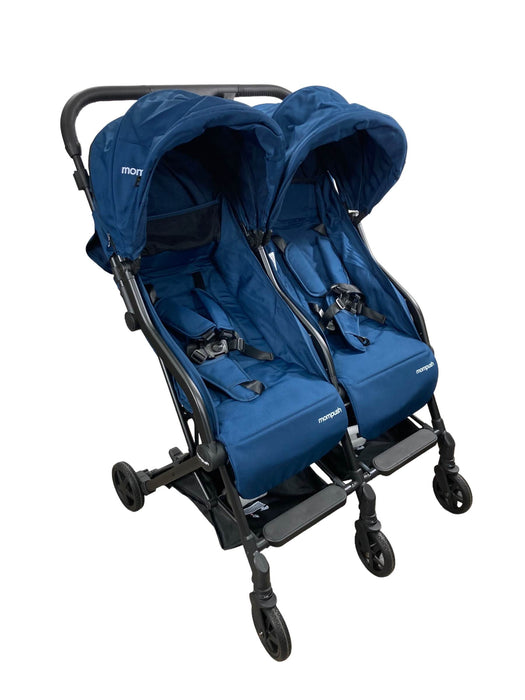 used Mompush Lithe Double Stroller, Navy, 2021