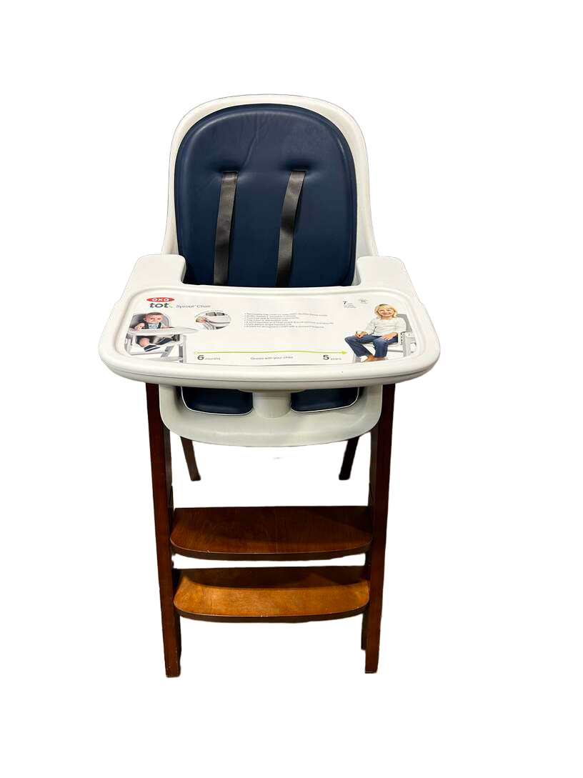 OXO Tot Sprout High Chair, Navy/Walnut