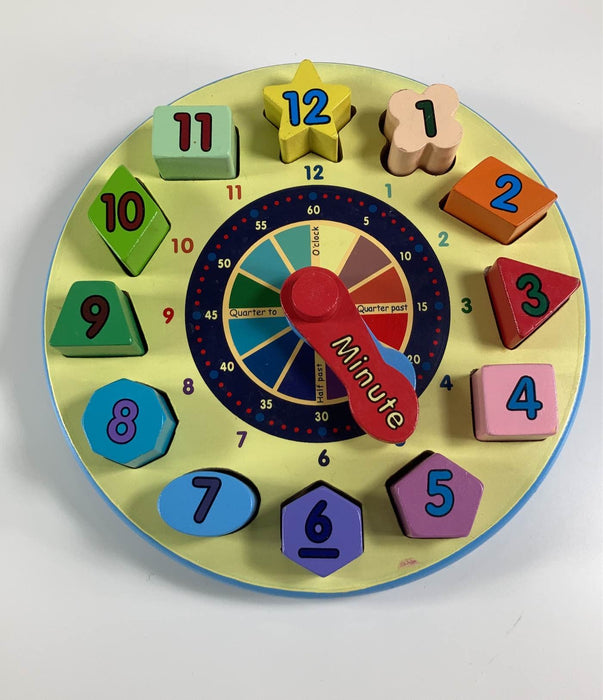 secondhand Melissa & Doug Shape Sorting Clock