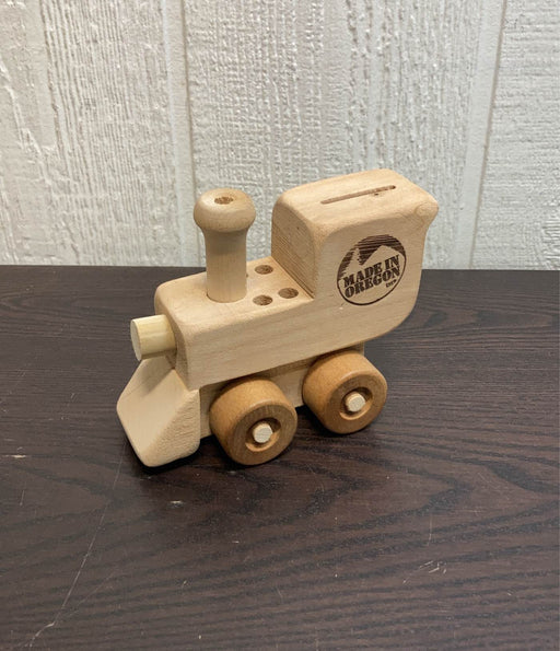 used The Oregon Wooden Toy Company Wooden Train Bank