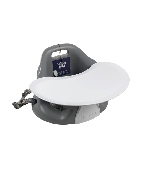 Shop Upseat Baby Floor Chair and Booster Seat with Tray, Grey at GoodBuy Gear