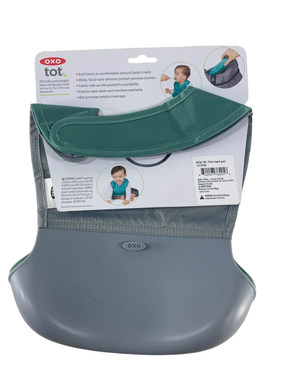 OXO Tot 2-Pack Roll Up Bib - Gray/Teal