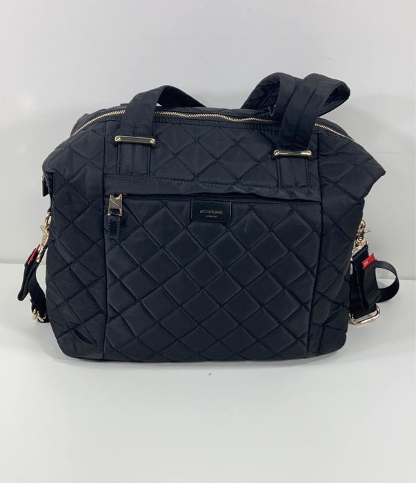 Shop StorkSak Stevie Quilt Diaper Bag, Black at GoodBuy Gear