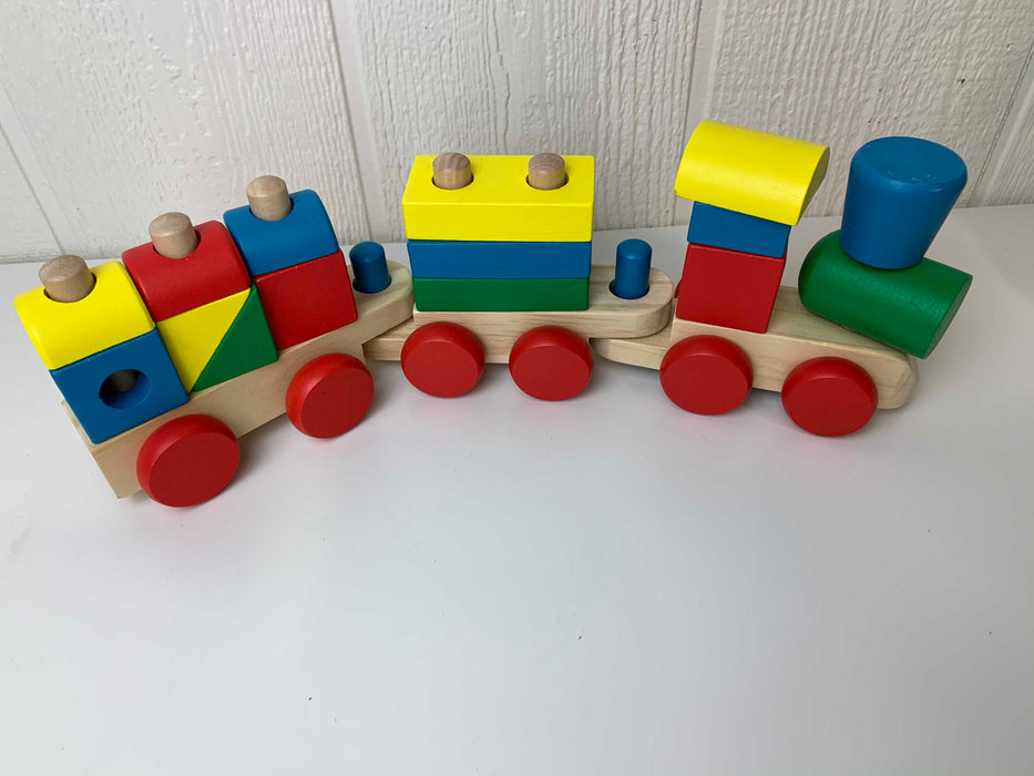 secondhand Melissa & Doug Stacking Train Toddler Toy