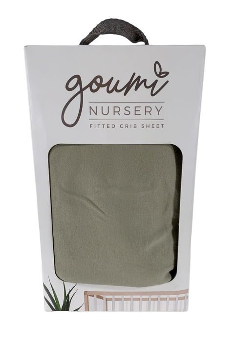 Shop Goumikids Fitted Crib Sheet, Storm Grey at GoodBuy Gear