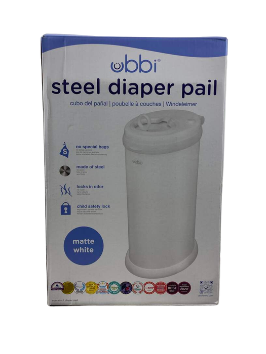 Shop Ubbi Diaper Pail, Matte White at GoodBuy Gear