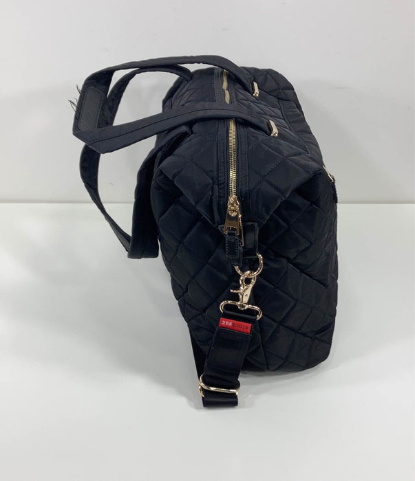 Shop StorkSak Stevie Quilt Diaper Bag, Black at GoodBuy Gear