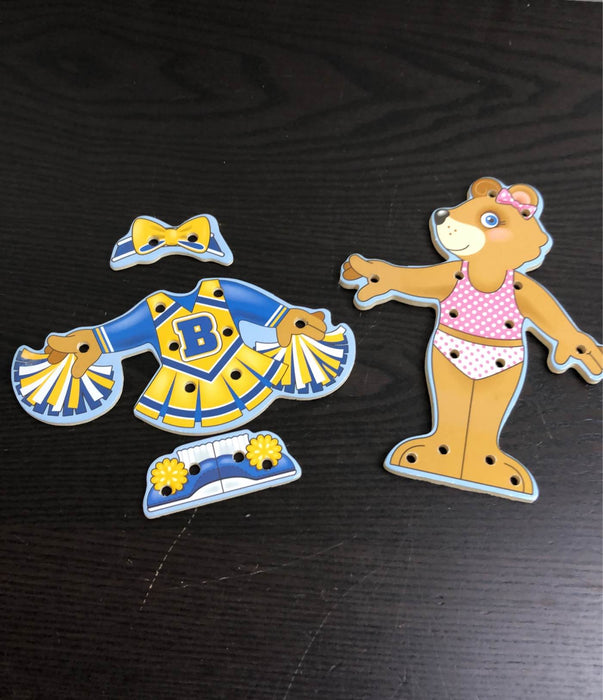secondhand Melissa & Doug Dress Up Lacing Bear